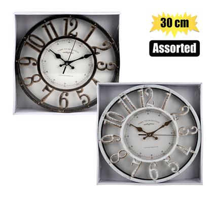 RUSTIC WALL CLOCK 30CM