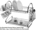 Casey Large Dish Rack Stainless Steel Two Layer